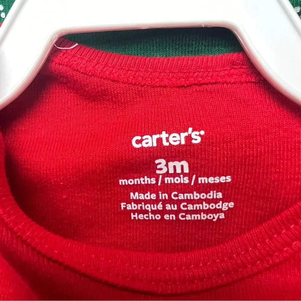 Carter's Baby Matching Holiday Christmas Onesie and Legging Set Sz 3M